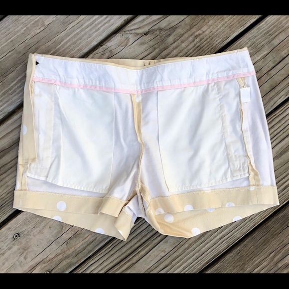 🆕🔥J-CREW CHINO STRETCH SUPER CUTE SHORTS KAKE&WHITE DOTS REALLY SOFT&PREPPY!! - Picture 6 of 8